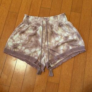 vanilla star tie die shorts